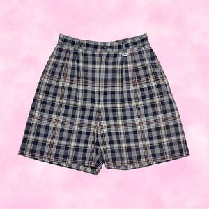 Plaid High Waisted Shorts
